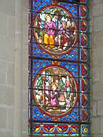 Selles sur Cher, Eglise Notre-Dame-la-Blanche, Vitrail, Ste Solange (1)